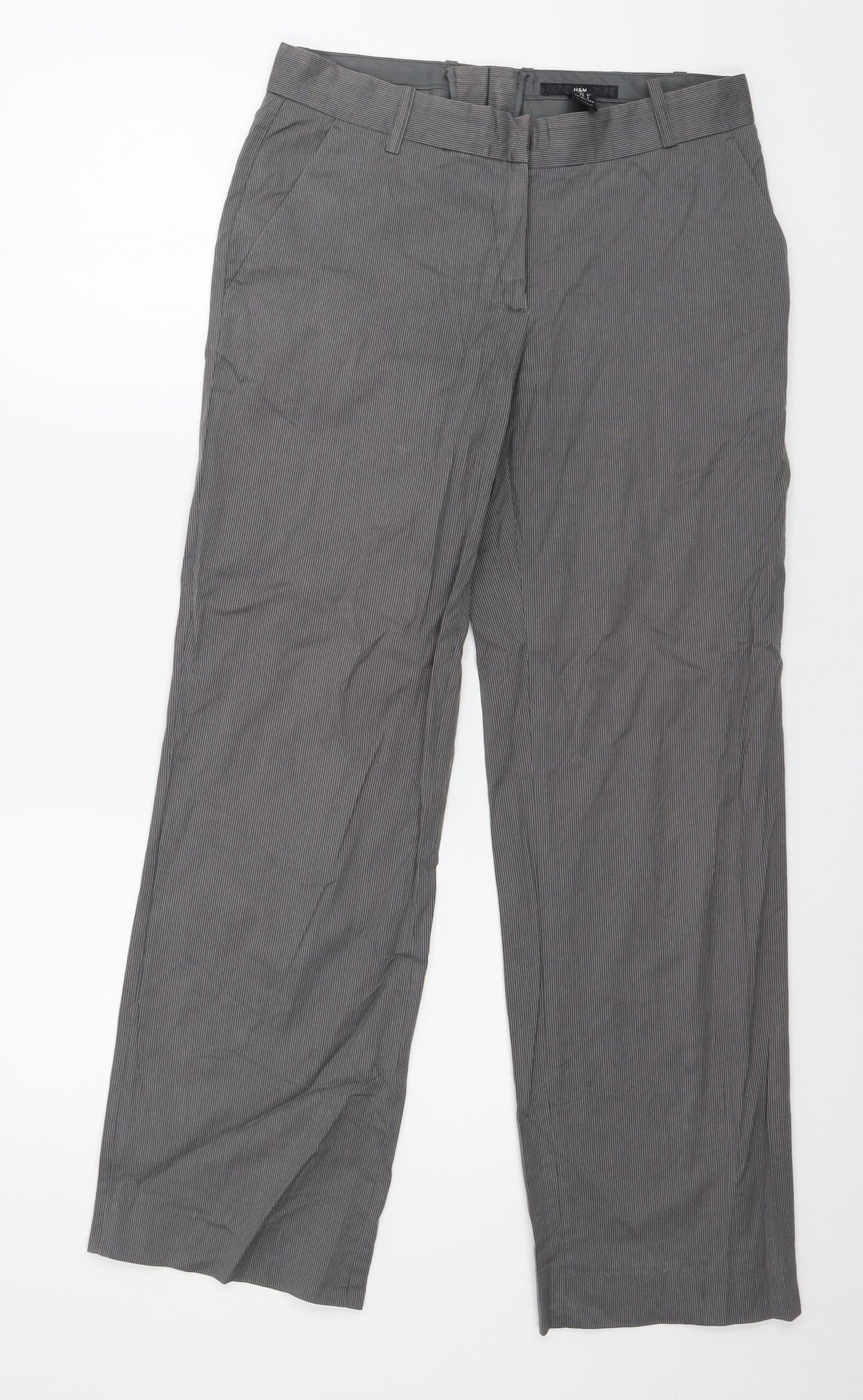 Womens UK Size 8 H&M Regular Fit  Grey Trousers