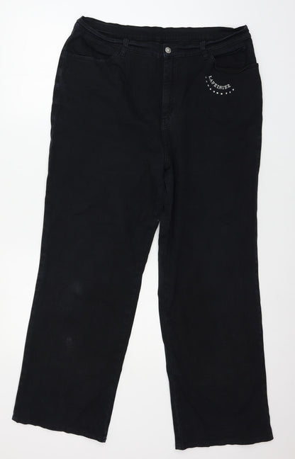 Lafei.Nier Womens Blue  Denim Straight Jeans Size 34 in L27 in