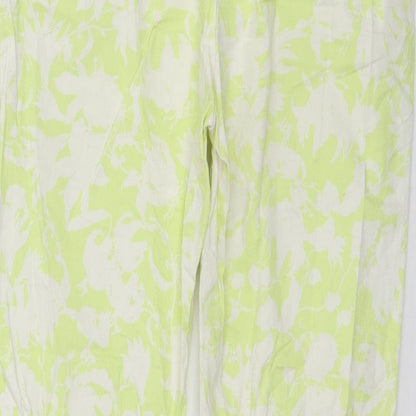 Top Secret Womens Green Geometric  Trousers  Size 8 L26 in