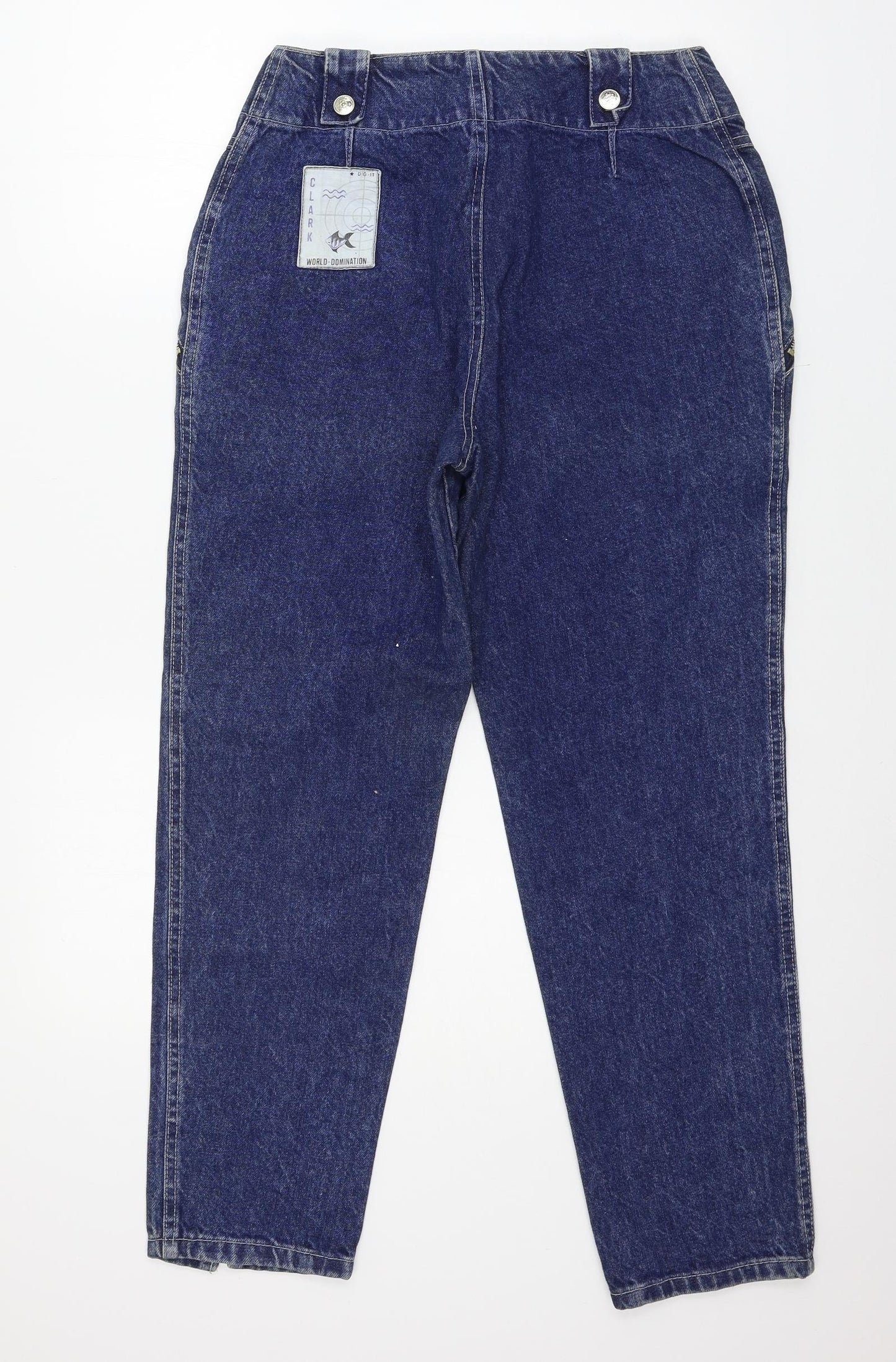 Clark Womens Blue  Denim Tapered Jeans Size 28 in L27 in
