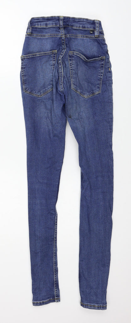 157 Womens Blue  Denim Skinny Jeans Size 24 in L29 in