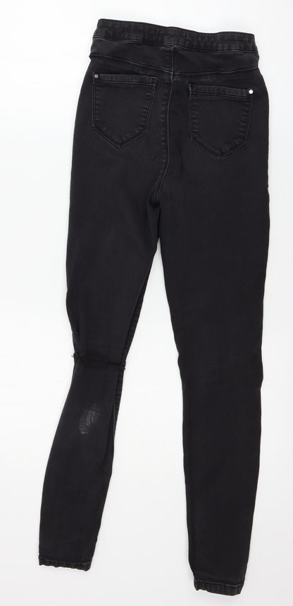 Missguided Womens Black  Denim Skinny Jeans Size 10 L27 in