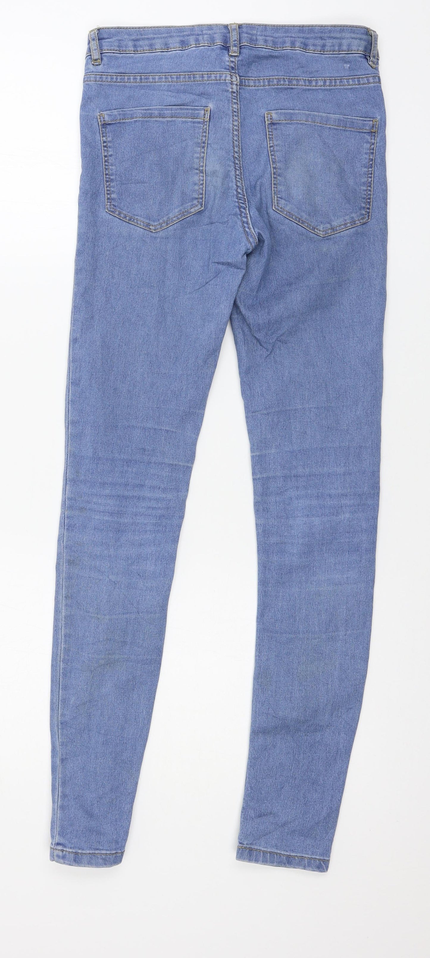 Womens UK Size 8 Sinsay Regular Fit Skinny Blue Jeans