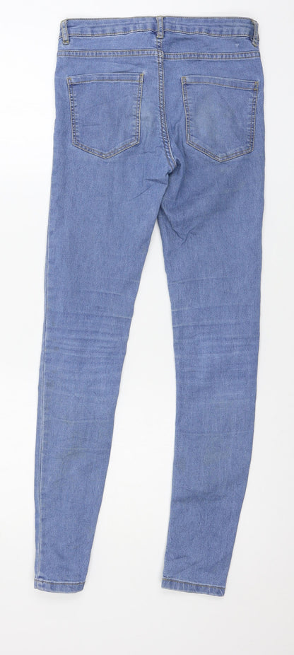 Womens UK Size 8 Sinsay Regular Fit Skinny Blue Jeans