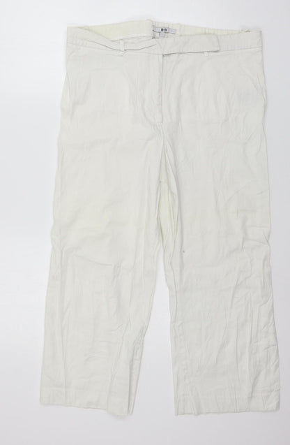 BB Womens White   Cropped Trousers Size 20 L24 in