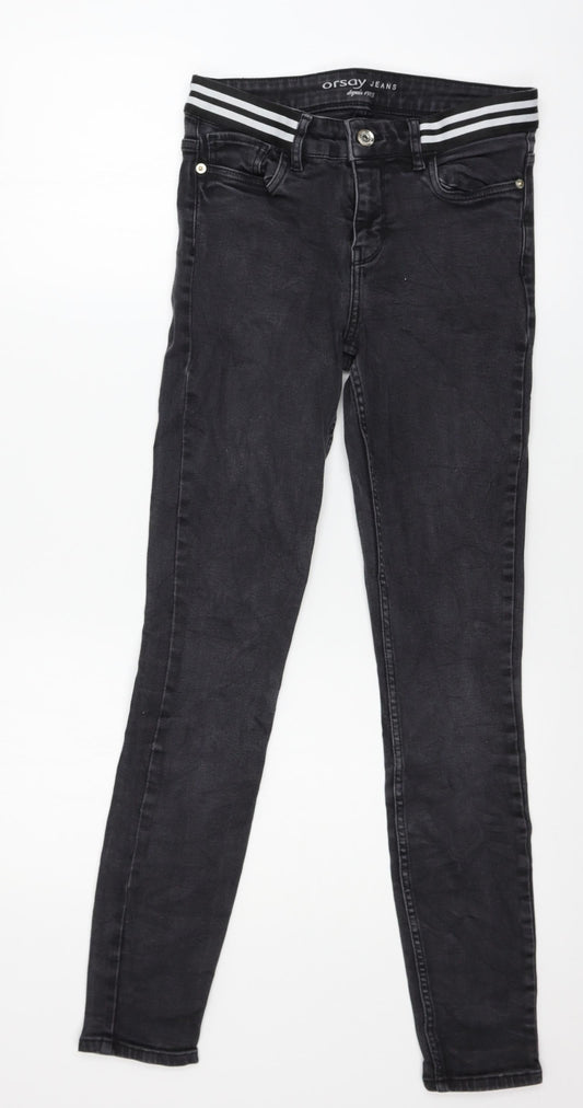 ORSAY Womens Grey  Denim Skinny Jeans Size 10 L28 in