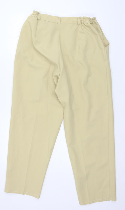 Womens UK Size XL Preworn Regular Fit  Beige Trousers