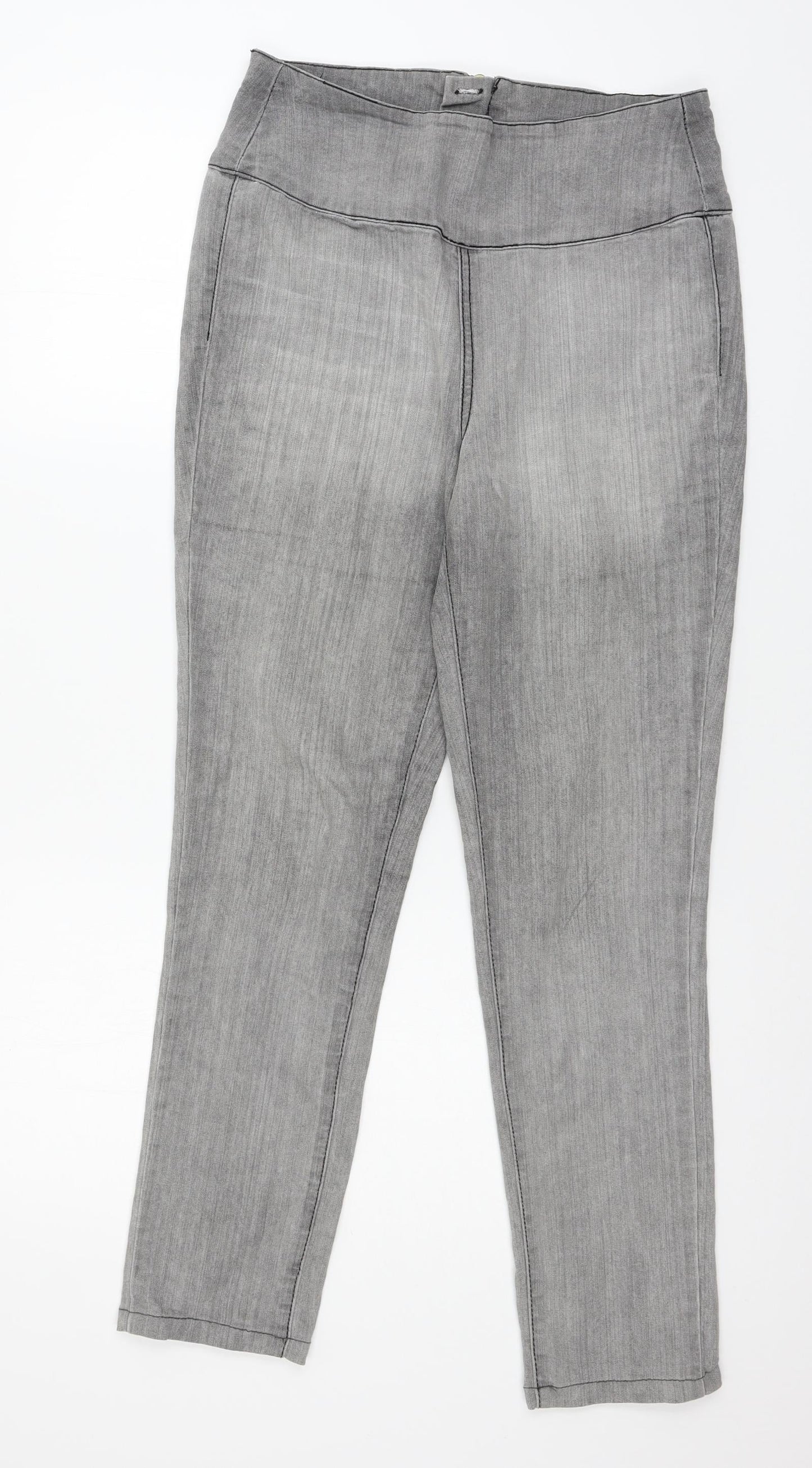 Womens UK Size 30 in Pieces Regular Fit Tapered Grey Jeans