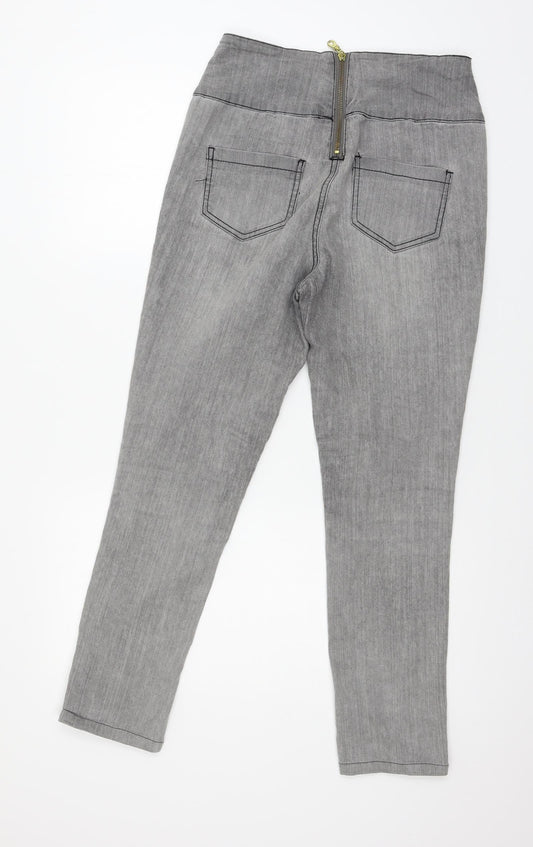Womens UK Size 30 in Pieces Regular Fit Tapered Grey Jeans
