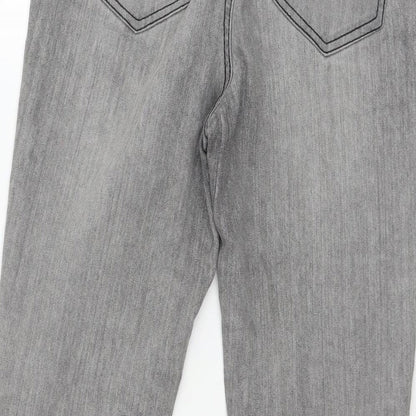 Womens UK Size 30 in Pieces Regular Fit Tapered Grey Jeans