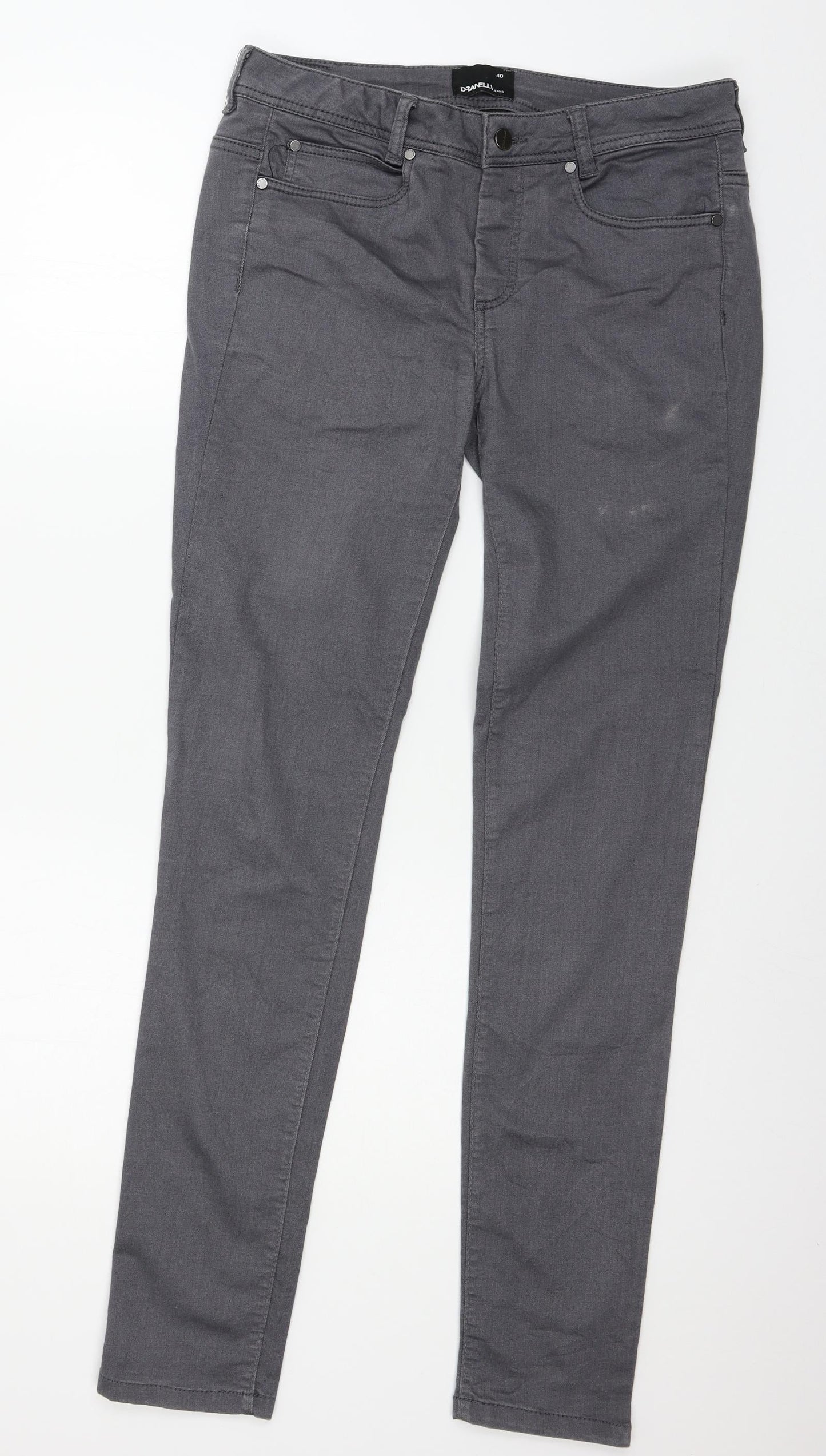 dranella Womens Grey  Denim Skinny Jeans Size 12 L32 in