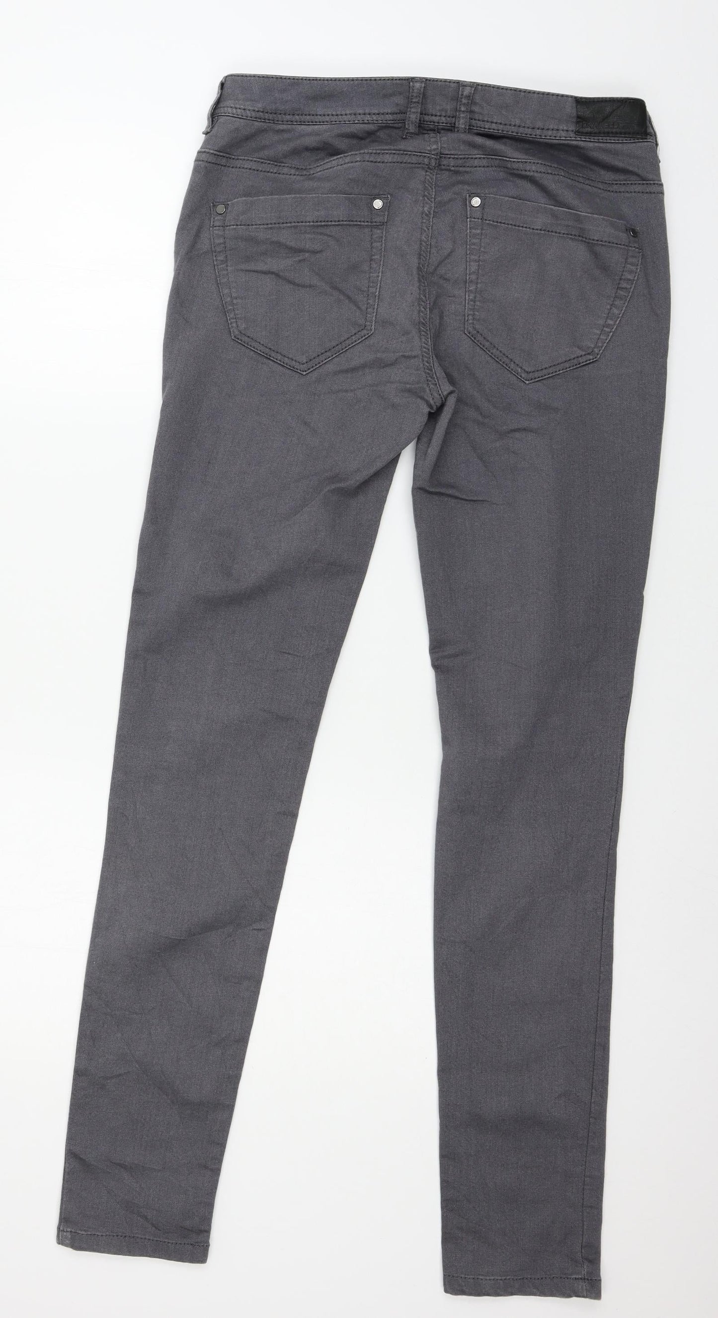 dranella Womens Grey  Denim Skinny Jeans Size 12 L32 in