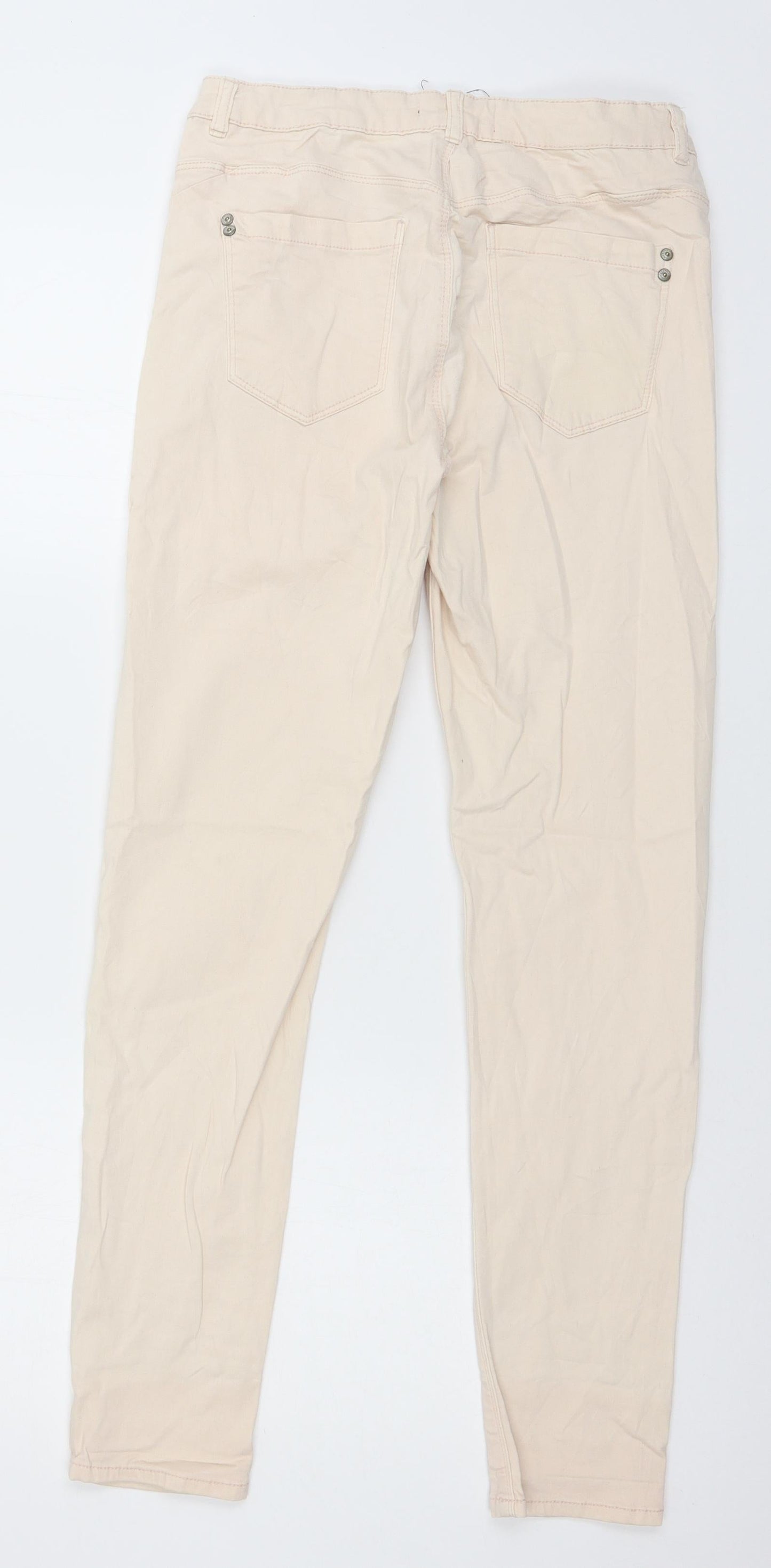 Womens UK Size 12 RESERVED Regular Fit Skinny Pink Jeans