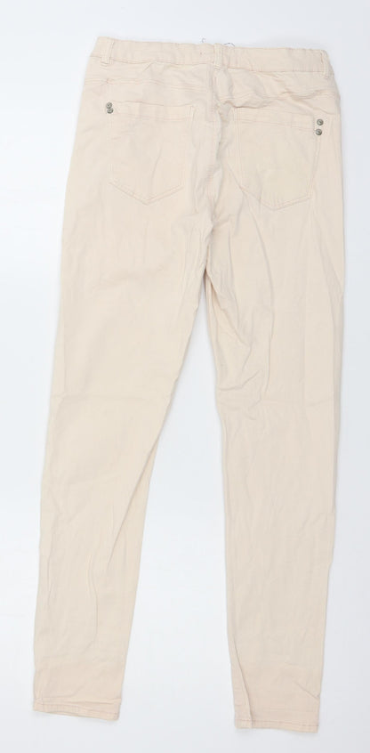 Womens UK Size 12 RESERVED Regular Fit Skinny Pink Jeans