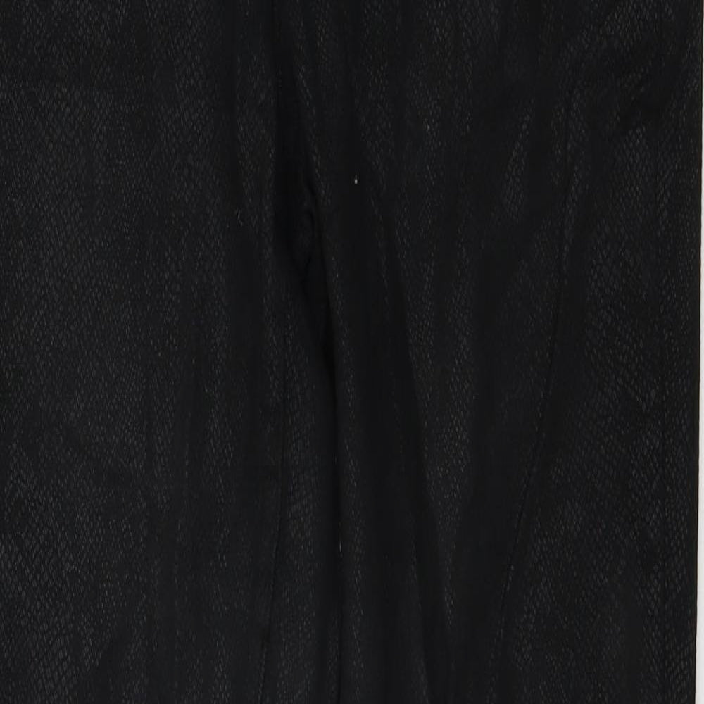 Yessica Womens Black Animal Print Denim Skinny Jeans Size 10 L29 in