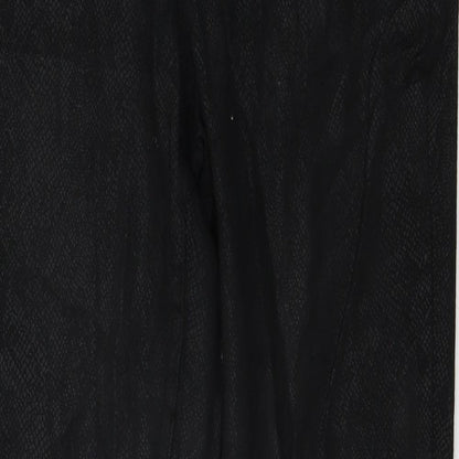 Yessica Womens Black Animal Print Denim Skinny Jeans Size 10 L29 in