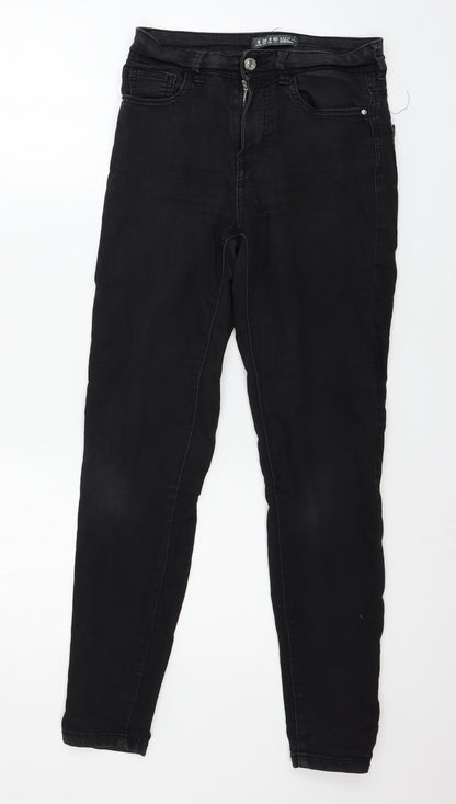 Denim & Co. Womens Black  Denim Skinny Jeans Size 8 L27 in