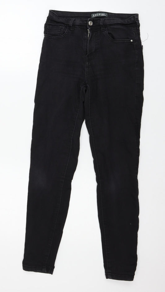 Denim & Co. Womens Black  Denim Skinny Jeans Size 8 L27 in