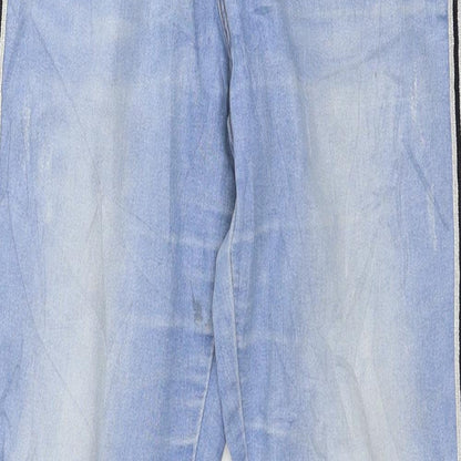 Destination Girls Blue Striped Denim Skinny Jeans Size 13 Years - Distressed