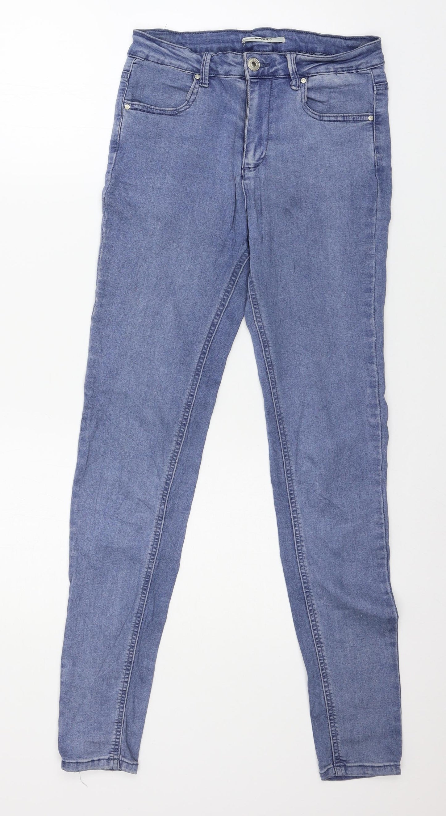 Womens UK Size 10 Goodies Regular Fit Skinny Blue Jeans