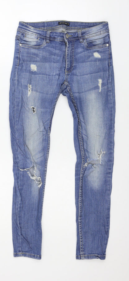 Womens UK Size 6 Diverse Regular Fit Skinny Blue Jeans