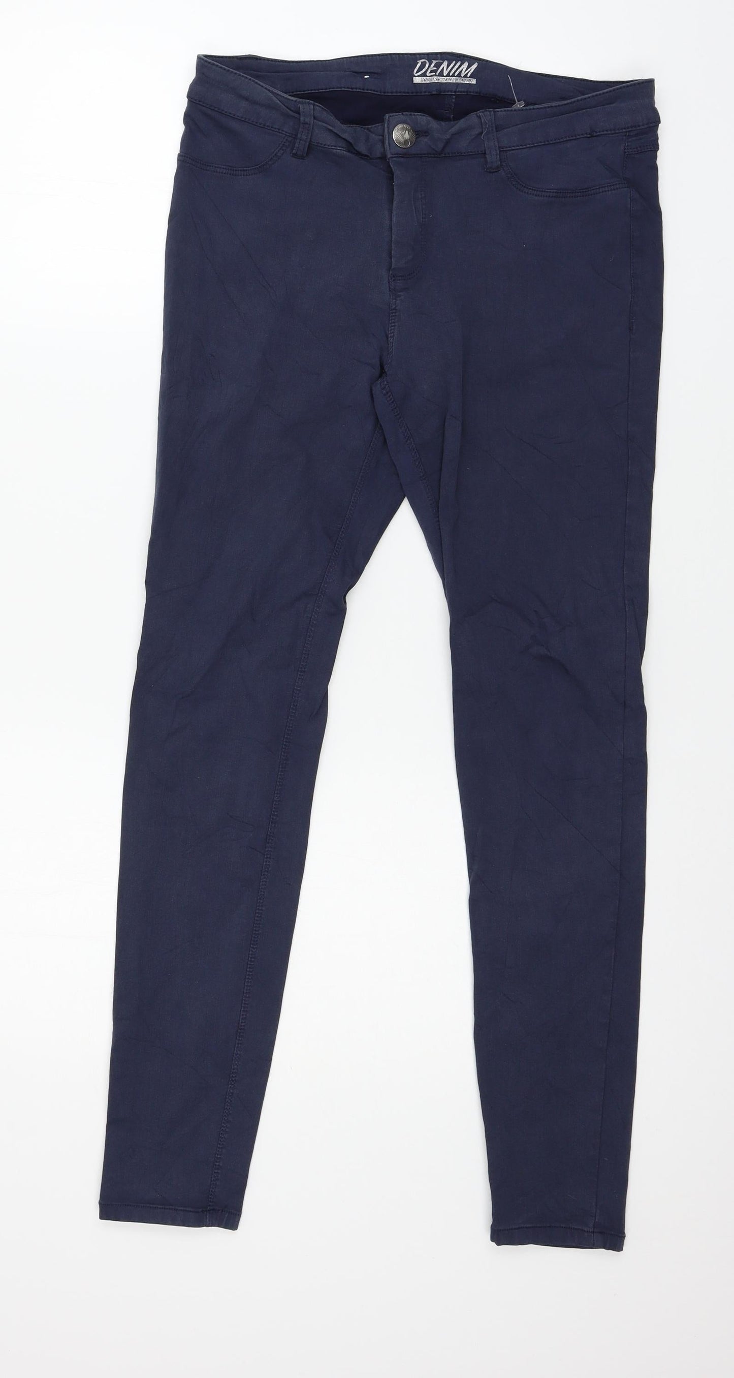 Womens UK Size 32 in Denim Regular Fit Skinny Blue Jeans