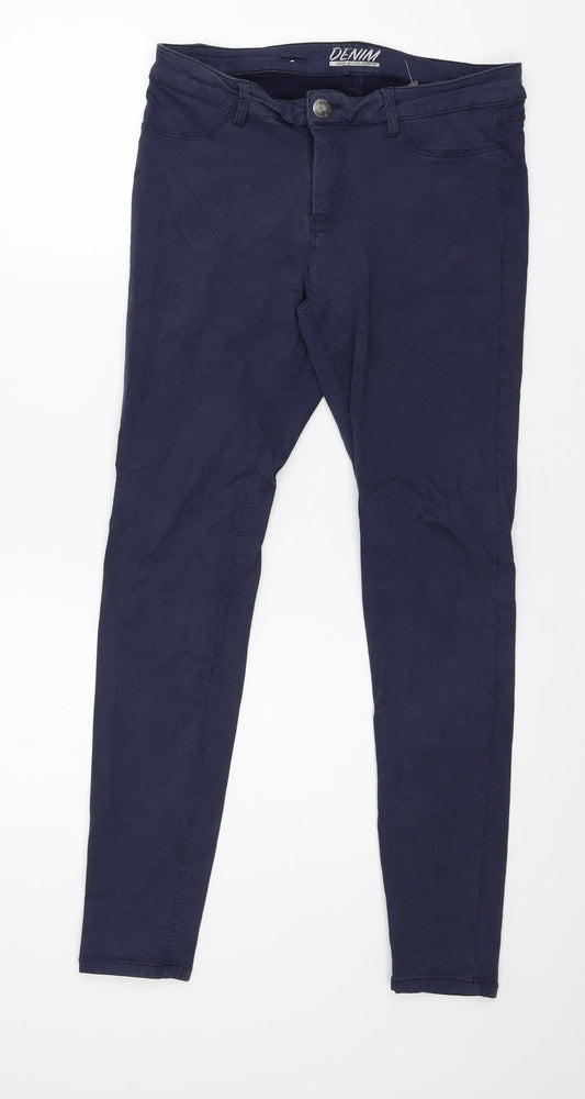Womens UK Size 32 in Denim Regular Fit Skinny Blue Jeans