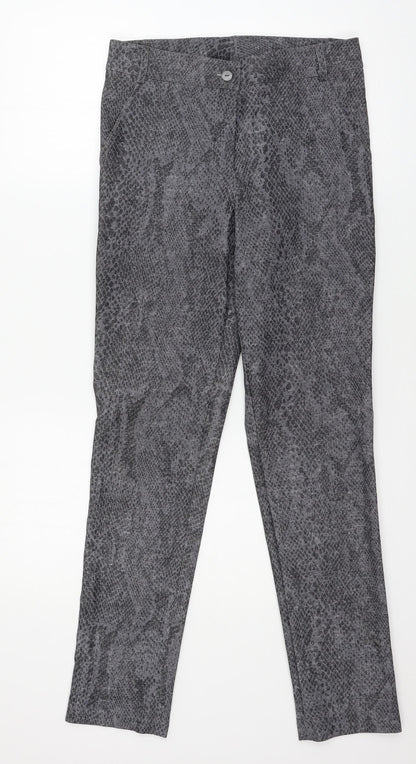 Golden Womens Grey Animal Print  Trousers  Size 30 in L29 in