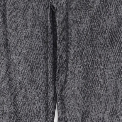 Golden Womens Grey Animal Print  Trousers  Size 30 in L29 in