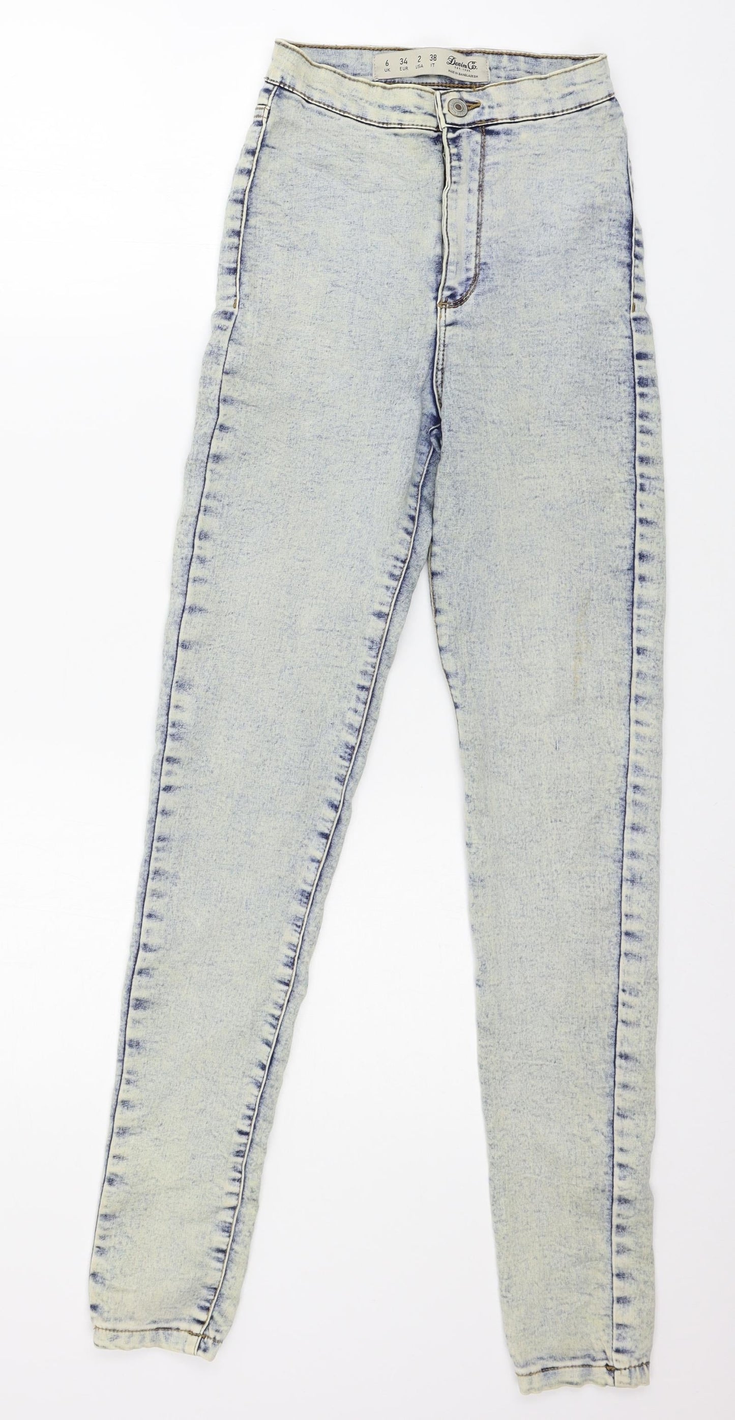 Denim & Co. Womens Black  Denim Skinny Jeans Size 6 L29 in