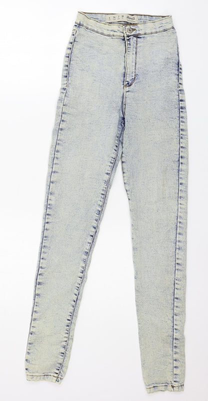 Denim & Co. Womens Black  Denim Skinny Jeans Size 6 L29 in