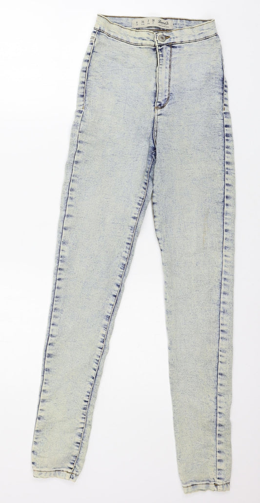 Denim & Co. Womens Black  Denim Skinny Jeans Size 6 L29 in