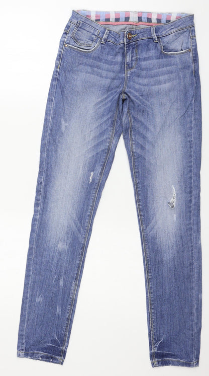 Womens UK Size 28 in House Denim Regular Fit Straight Blue Jeans