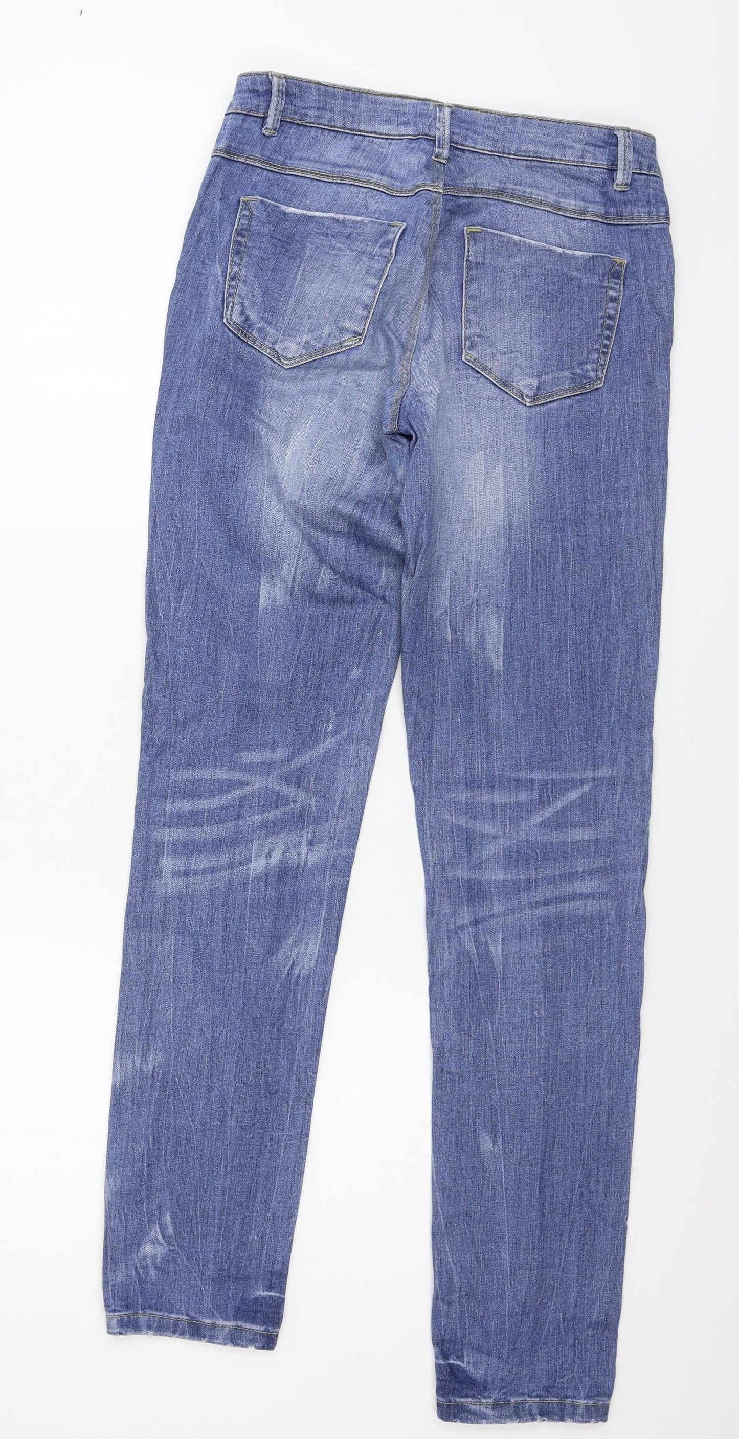 Womens UK Size 28 in House Denim Regular Fit Straight Blue Jeans
