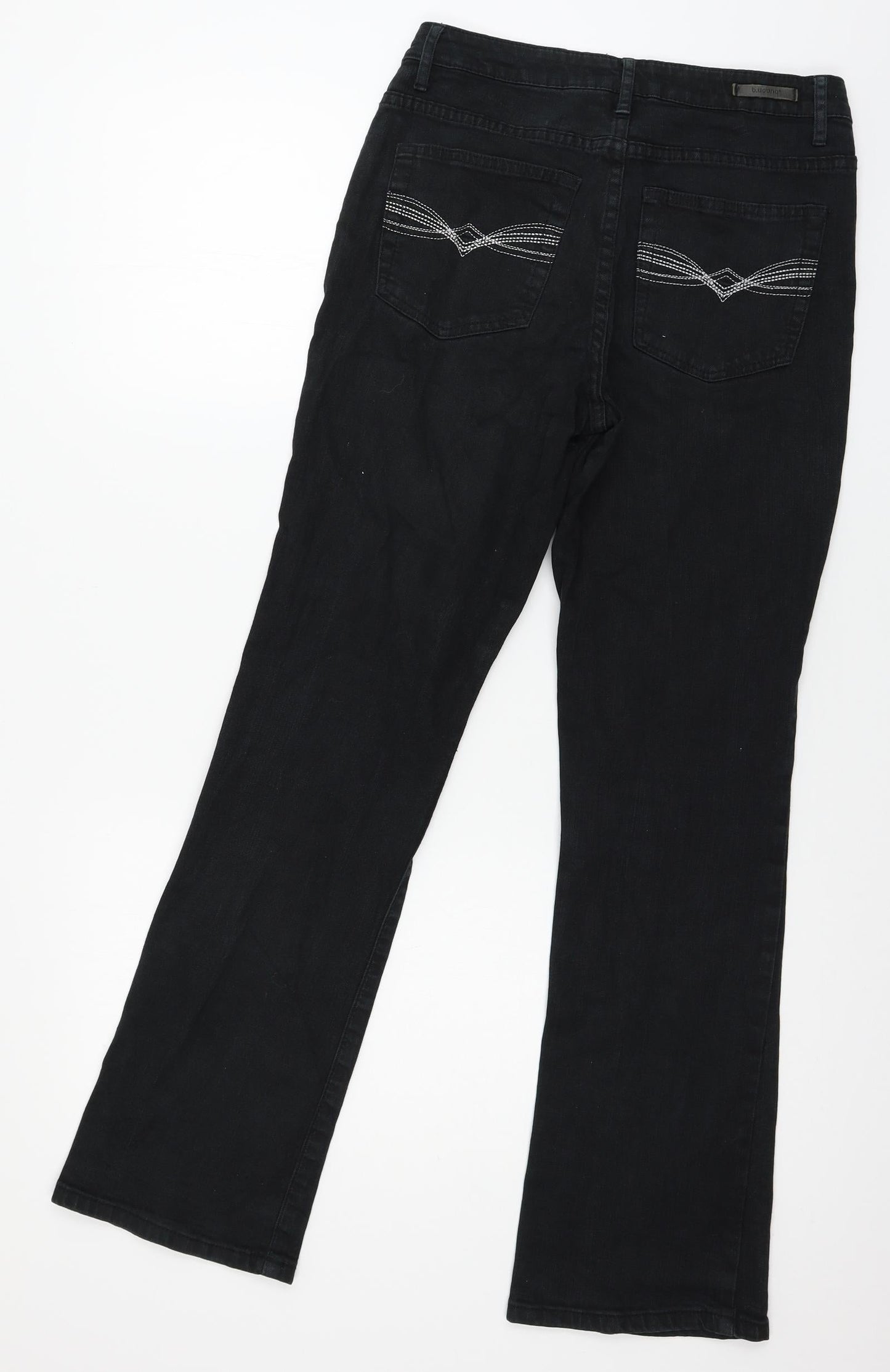 b.young Womens Black  Denim Straight Jeans Size 29 in L32 in
