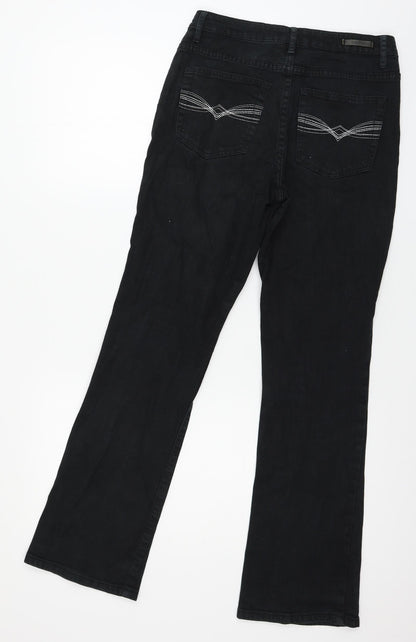 b.young Womens Black  Denim Straight Jeans Size 29 in L32 in