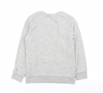 H&M Girls Grey   Pullover Jumper Size 7-8 Years