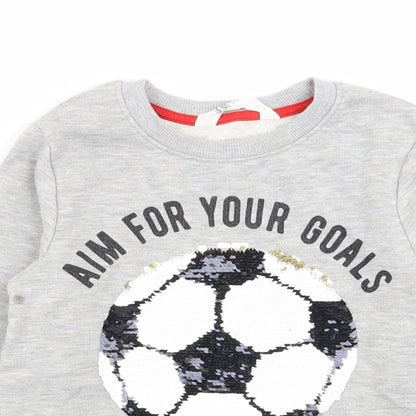 H&M Girls Grey   Pullover Jumper Size 7-8 Years