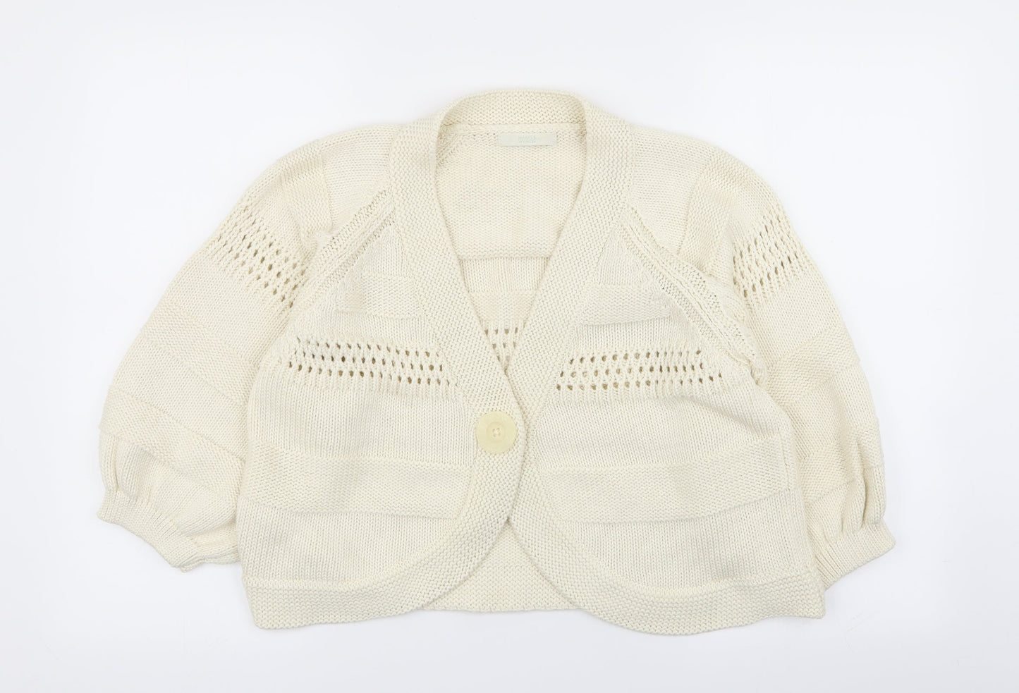 Womens UK Size 18 M&S Ivory Cardigan Jumper