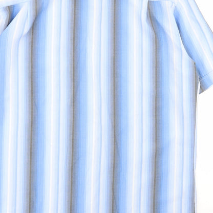 Mens UK Size L M&S Multicoloured  Button-Up Short Sleeve Casual Shirt