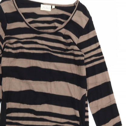 Adini Womens Multicoloured Striped  A-Line  Size XS