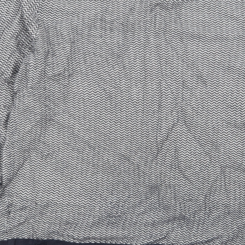 burton menswear Mens Blue Geometric  Pullover Jumper Size S