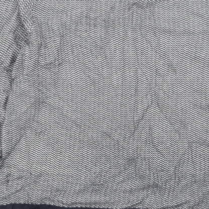 burton menswear Mens Blue Geometric  Pullover Jumper Size S