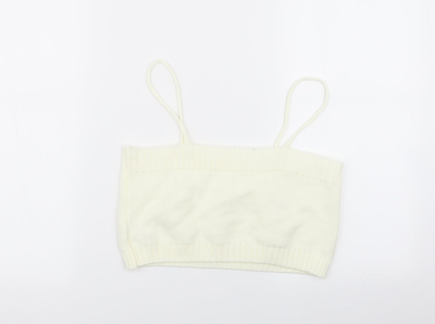 SheIn Womens Ivory Floral  Basic Tank Size M