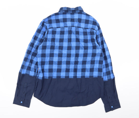 Mens UK Size L Native Youth Blue  Button-Up Long Sleeve Casual Shirt