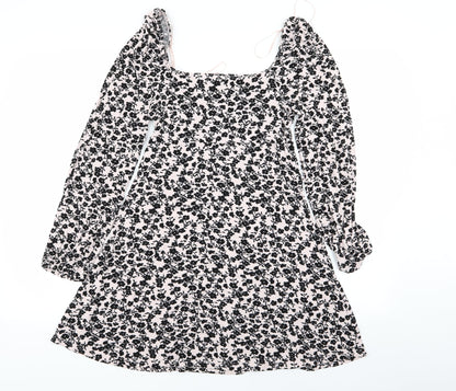 Topshop Womens Multicoloured Floral  Fit & Flare  Size 10