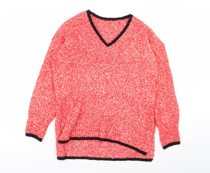 Womens UK Size S M&S Red Pullover Jumper