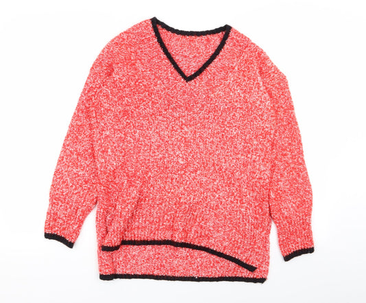 Womens UK Size S M&S Red Pullover Jumper
