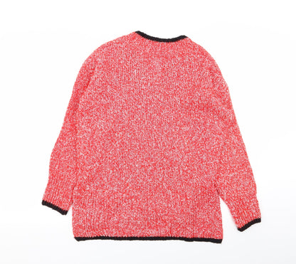 Womens UK Size S M&S Red Pullover Jumper