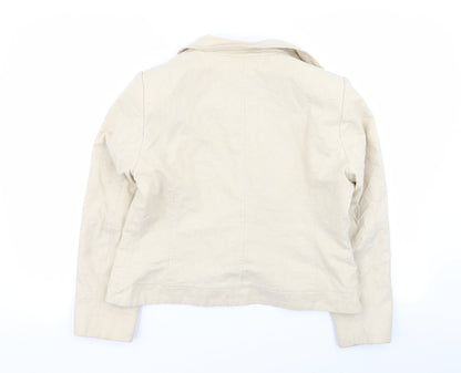 Klass Womens Beige Floral  Jacket Blazer Size 14